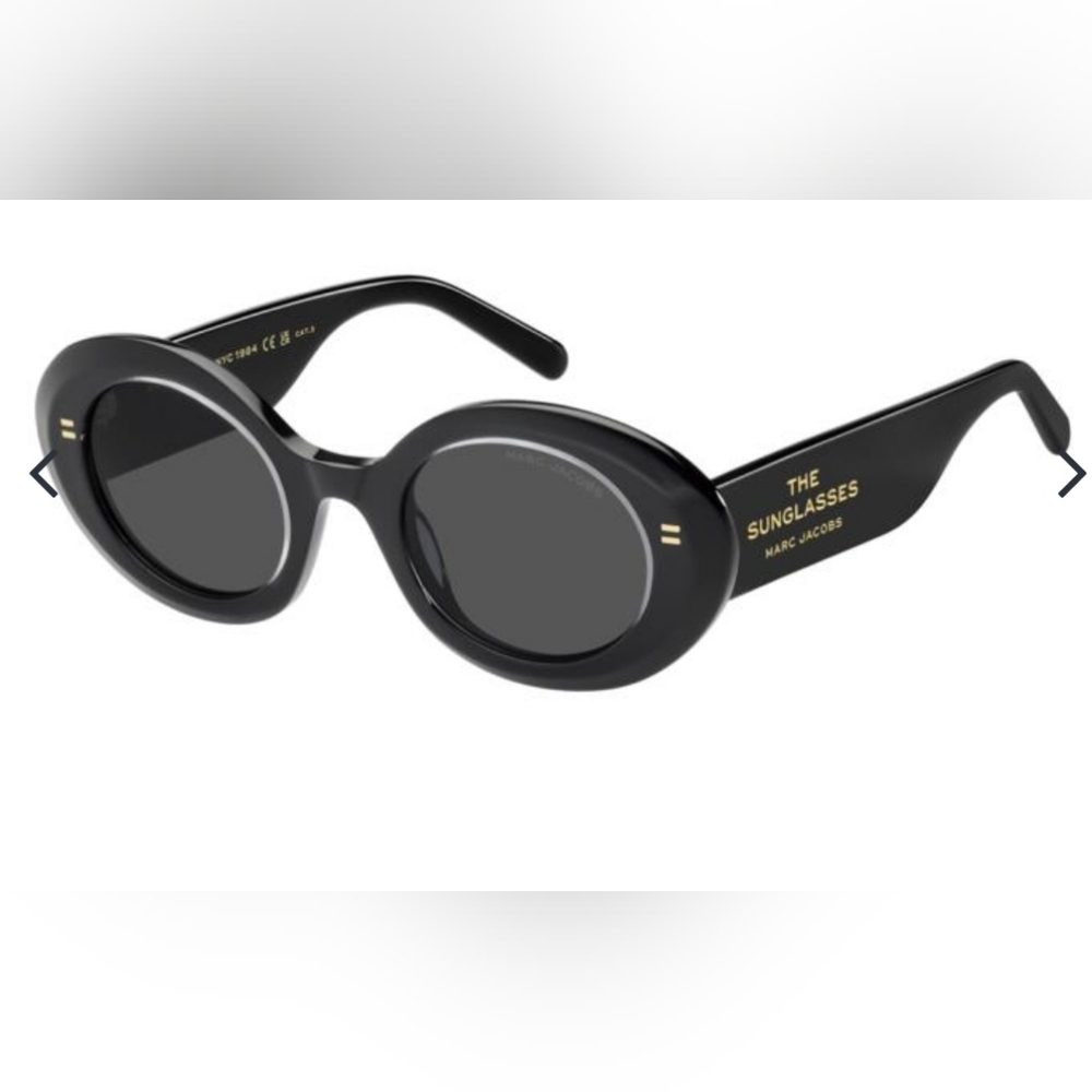 Marc Jacobs Black Oval Sunglasses
